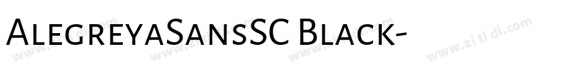 AlegreyaSansSC Black字体转换